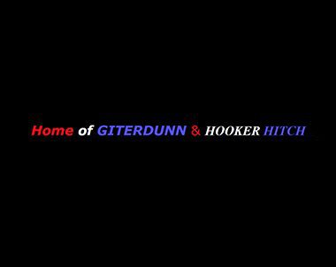A black background with the words " home of giterdunn & hooker hitch ".