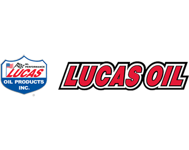 A lucas oil logo is shown on the side of a green background.