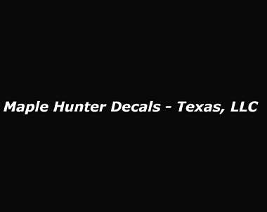 A black background with the words " triple hunter decals-texas, l. A." in white letters