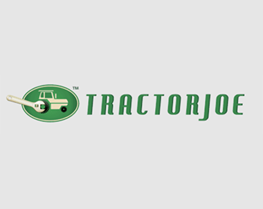 A tractor logo is shown on the side of a white background.
